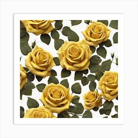 Yellow Roses 4 Art Print