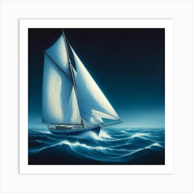 Sailboat In The Ocean 1 Art Print