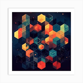 Abstract Geometric Pattern Art Print