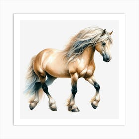 Horse With Long Mane 1 Art Print