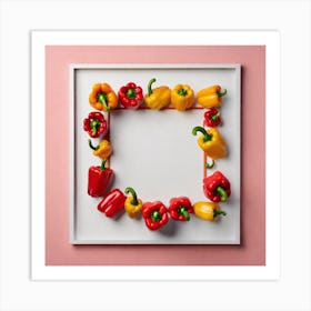 Peppers In A Frame 23 Art Print