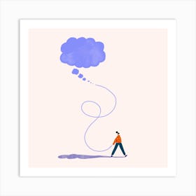 Taking My Thoughts For A Walk Square Art Print