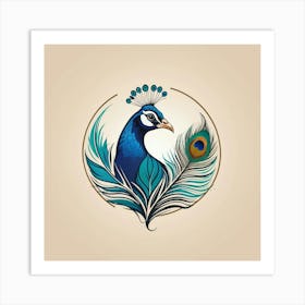 Peacock Bird Art Print