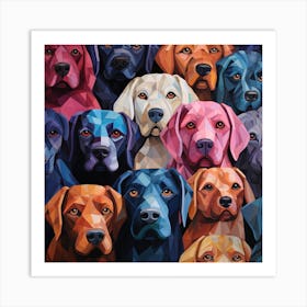 Group Of Dogs Art Print