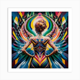 A Stunning Modern Art Piece That Masterfully Combi Art Print