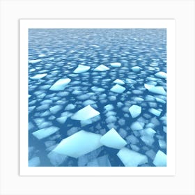 Icebergs Art Print