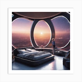 Futuristic Bedroom 11 Art Print