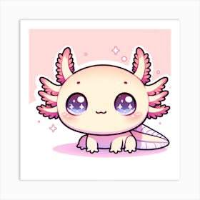 Cute Axolotl 2 Art Print