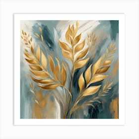 Golden Leaves Art Print