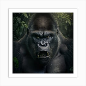 Gorilla In The Jungle 1 Art Print