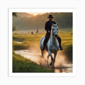 Beautiful horse and beautiful scene  Art Print