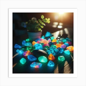 Glow In The Dark Rocks 1 Art Print