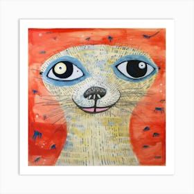 Abstract Otter Art Print