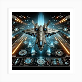 Futuristic Spaceship 31 Art Print