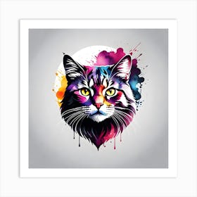 Colorful Cat 9 Art Print