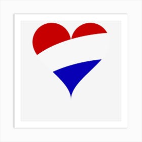 Love Heart Flag Netherlands Holland Art Print