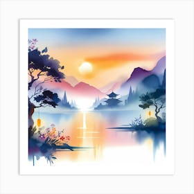 Asian Landscape Painting 30 Art Print