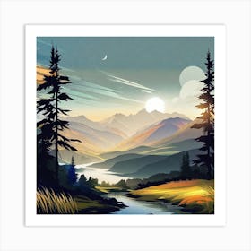 Landscape Painting 174 Art Print