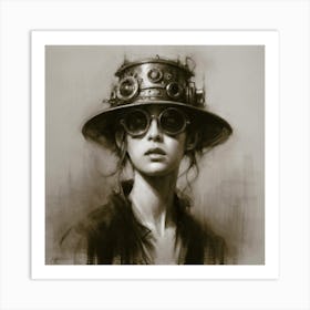 Steampunk Girl 1 Art Print