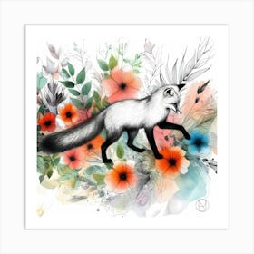 Playful Fox S Art Print