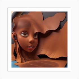 Afro Head Art Print