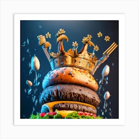 Hamburger Royal And Vegetables 9 Art Print