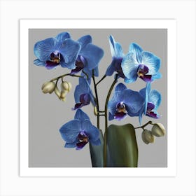 Blue Orchids 1 Art Print