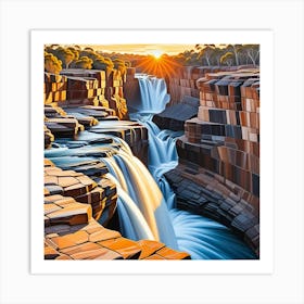 Mitchell Falls Australia Cubism Art Art Print