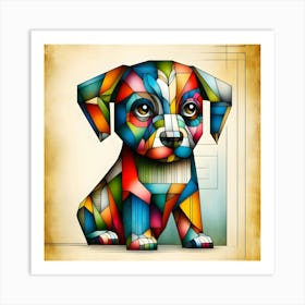 Geometric Dog Art Print