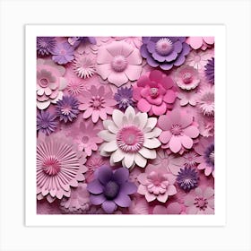 Paper Flowers 21 Art Print