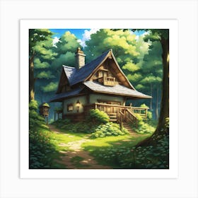 House In The Woods Art Print