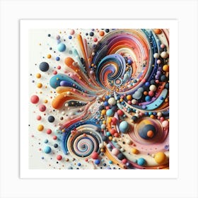 Abstract colorful spots 6 Art Print