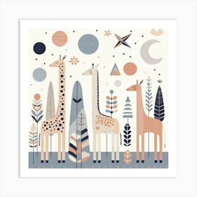 Scandinavian style, Giraffe 2 Art Print