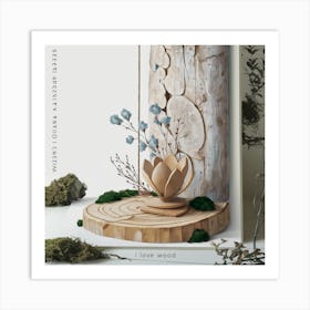 I Love Wood 1 Art Print