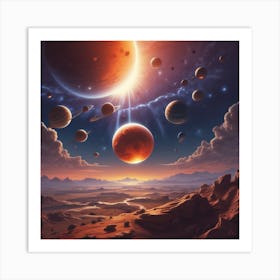 Planets In Space Art Print