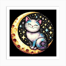 Feline Cat Creative Artwork Illustration 29 Art Print