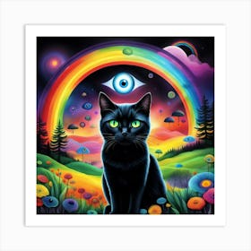 Rainbow Cat 2 Art Print