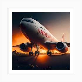Airplane On Fire (23) Art Print