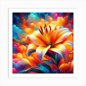 Colorful Lily 1 Art Print