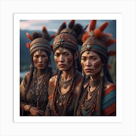 Three Asian Women Art Print