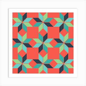 Pattern Abstract Tile Design Art Print