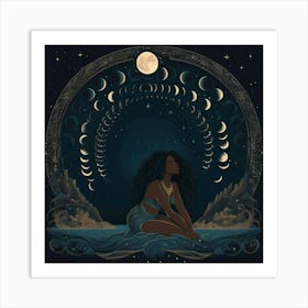 Moon Phase Art Print