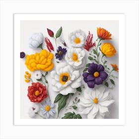 Lucky Flowers myluckycharm Art Print