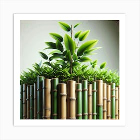 Bamboo Planter Art Print