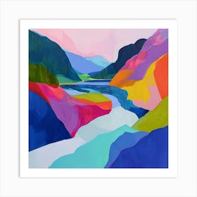 Colourful Abstract Fiordland National Park New Zealand 2 Art Print