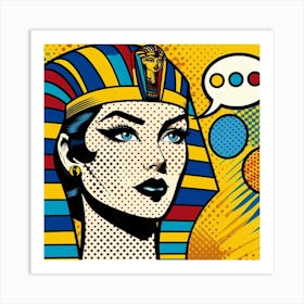 Pop Egyptian Reem Glowwave Art Print