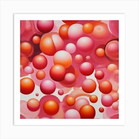 Pink Bubbles Art Print