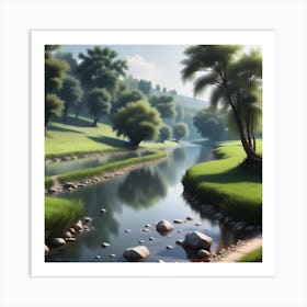 Landscape Painting 163 Art Print