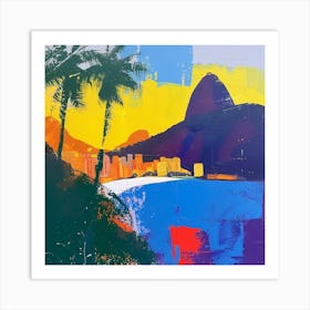 Abstract Travel Collection Rio De Janeiro Brazil 6 Art Print