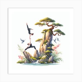 Acrobatic rock and roll 2 Art Print